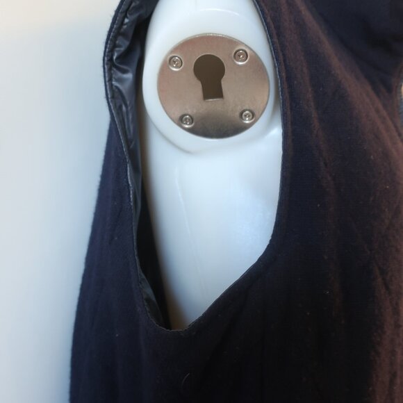 Mens ZeroSettanta Studio Navy Wool Blend Mixed Media Reversible Vest 54 US/44 CO - Picture 7 of 16